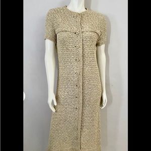 Ann Fleischer silk ribbon hand knit dress for I Magnin